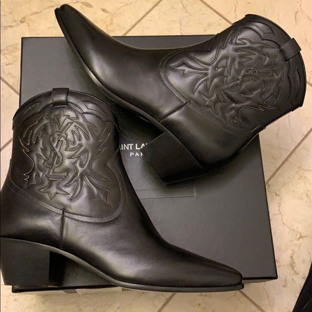 NIB Saint Laurent Western Boots